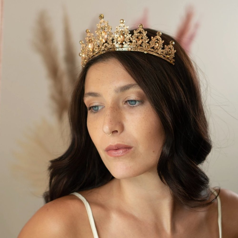 Queen Crown, Bridal Tiara, Bridal Headpiece, Prom Tiara, Quinceanera Tiara